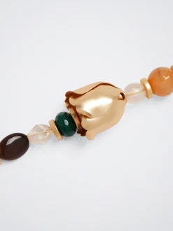 Necklace With Flower And Stone|Parfois Shop