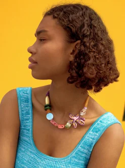 Necklace With Flower And Stone|Parfois Cheap