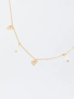 Necklace With Pearl And Hearts|Parfois Cheap