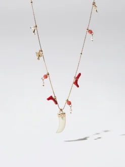 Necklace With Pearls And Charms|Parfois Discount