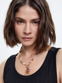 Necklace With Semiprecious Stone|Parfois Outlet