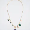 Necklace With Stone And Charms|Parfois Best Sale