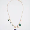 Necklace With Stone And Charms|Parfois Best Sale