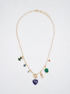 Necklace With Stone And Charms|Parfois Best Sale