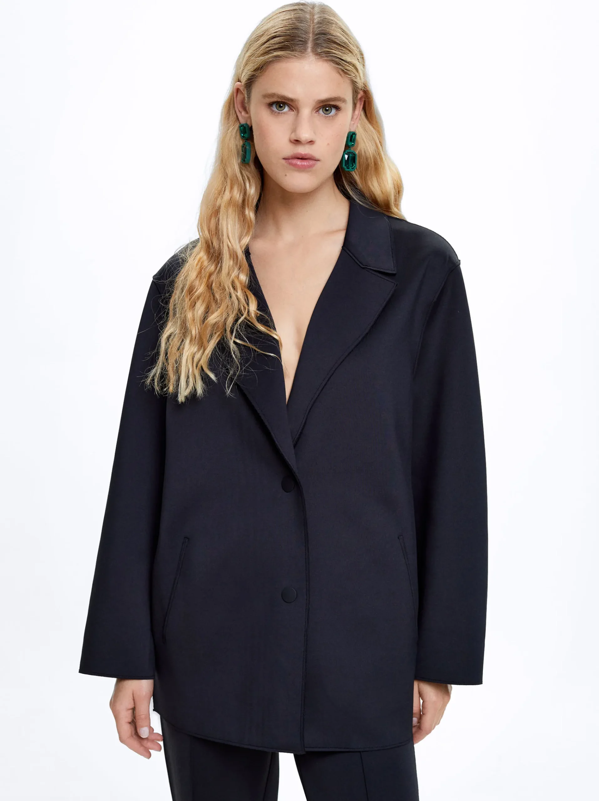 Neoprene-Effect Blazer Coat|Parfois Cheap