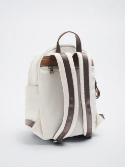 Nylon Backpack With Heart Pendant|Parfois Discount