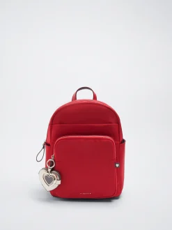 Nylon Backpack With Heart Pendant|Parfois Best Sale