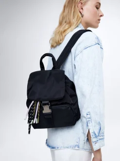 Nylon Backpack With Pendant|Parfois Cheap