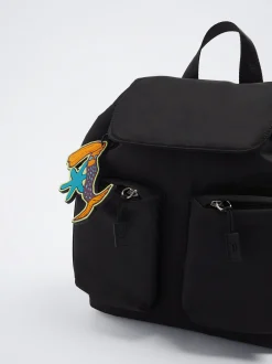 Nylon Backpack With Pendant|Parfois Cheap