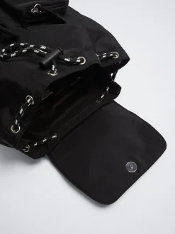 Nylon Backpack With Pendant|Parfois Cheap