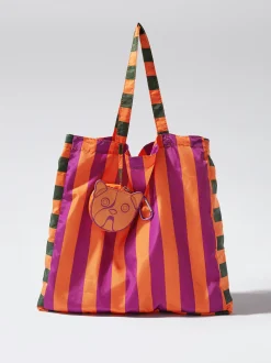 Nylon Tote Bag With Stripes|Parfois Flash Sale