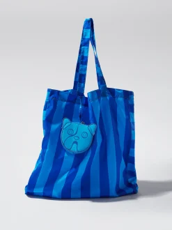 Nylon Tote Bag With Stripes|Parfois Discount