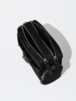 Nylon-Effect Crossbody Bag|Parfois Online