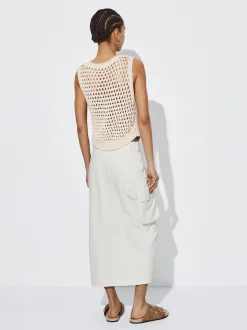 Open Knit Vest With Appliqus|Parfois Flash Sale