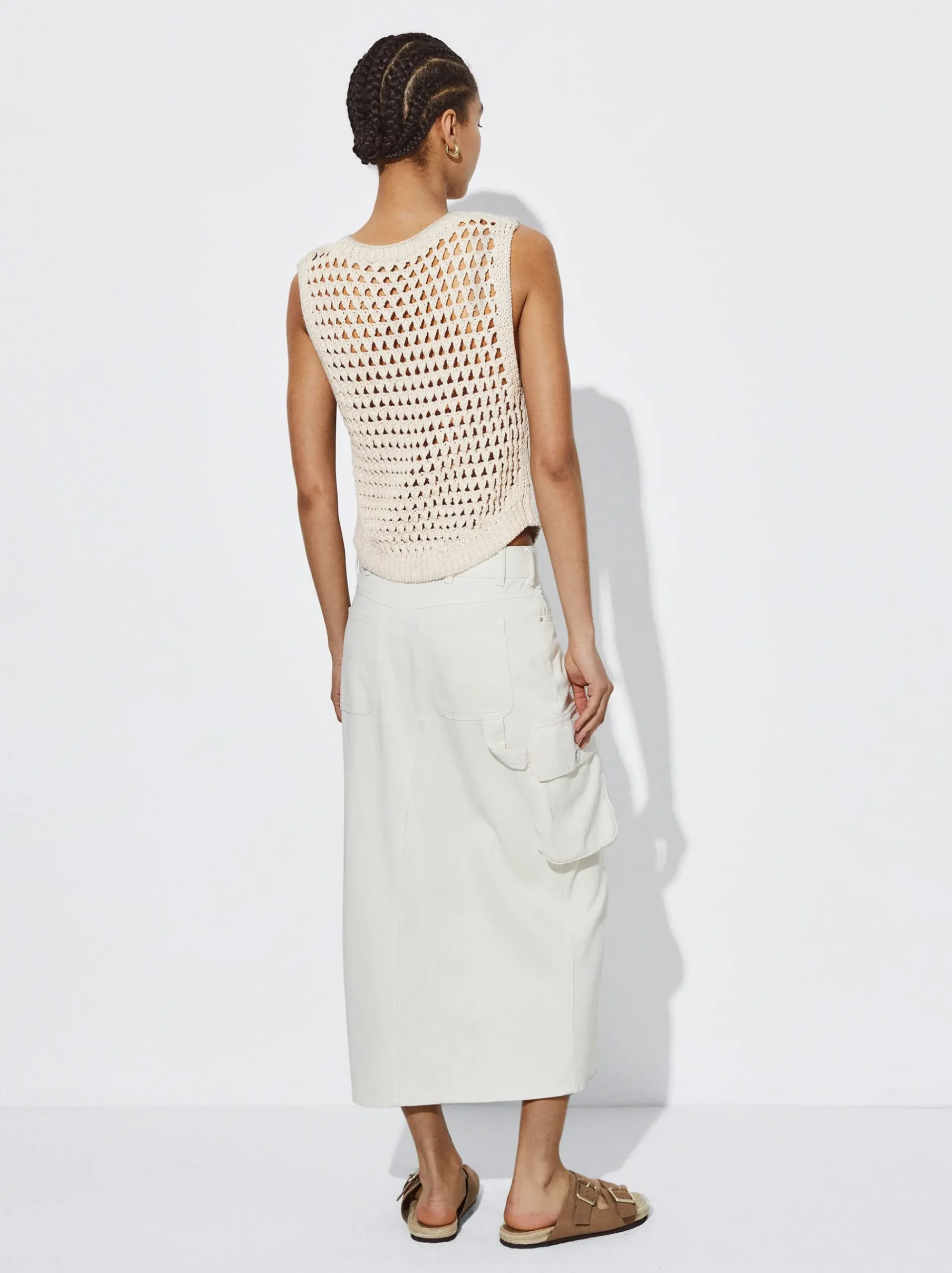 Open Knit Vest With Appliqus|Parfois Online