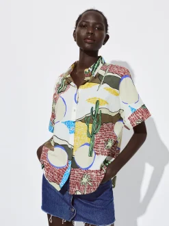 Organic Cotton Printed Shirt|Parfois Sale