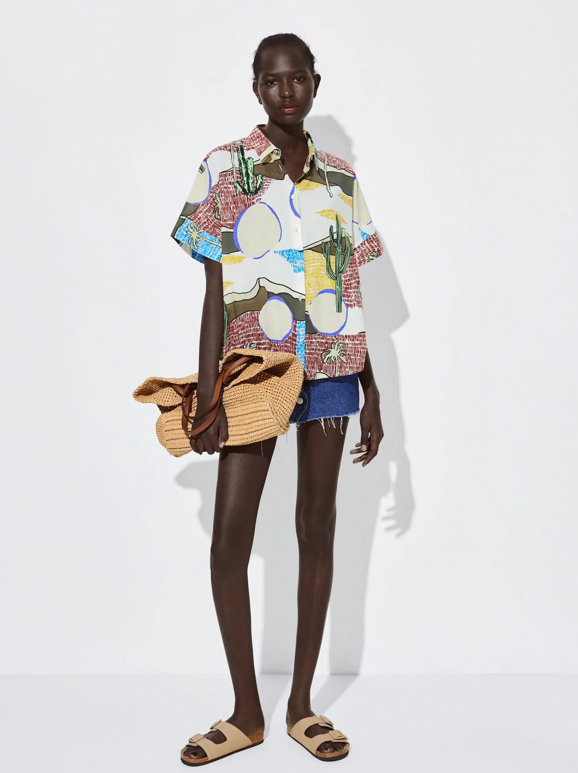 Organic Cotton Printed Shirt|Parfois Sale