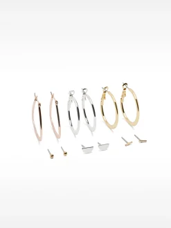 Pack Of Multi-Finished Earrings|Parfois Hot