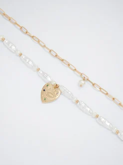 Pack Of Necklaces With Freshwater Pearl|Parfois Discount