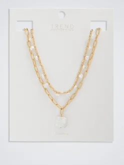 Pack Of Necklaces With Freshwater Pearl|Parfois Online
