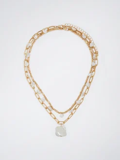 Pack Of Necklaces With Freshwater Pearl|Parfois Outlet