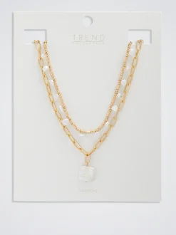 Pack Of Necklaces With Freshwater Pearl|Parfois Outlet