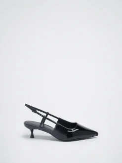 Patent Finish Slingback High Heel Shoes|Parfois Flash Sale