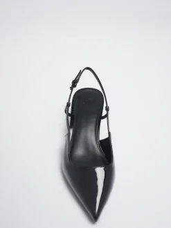Patent Finish Slingback High Heel Shoes|Parfois Flash Sale