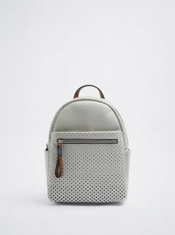 Perforated Detail Backpack|Parfois Shop