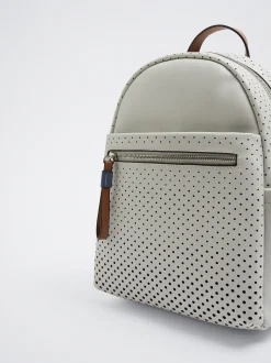 Perforated Detail Backpack|Parfois Shop