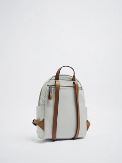 Perforated Detail Backpack|Parfois Shop