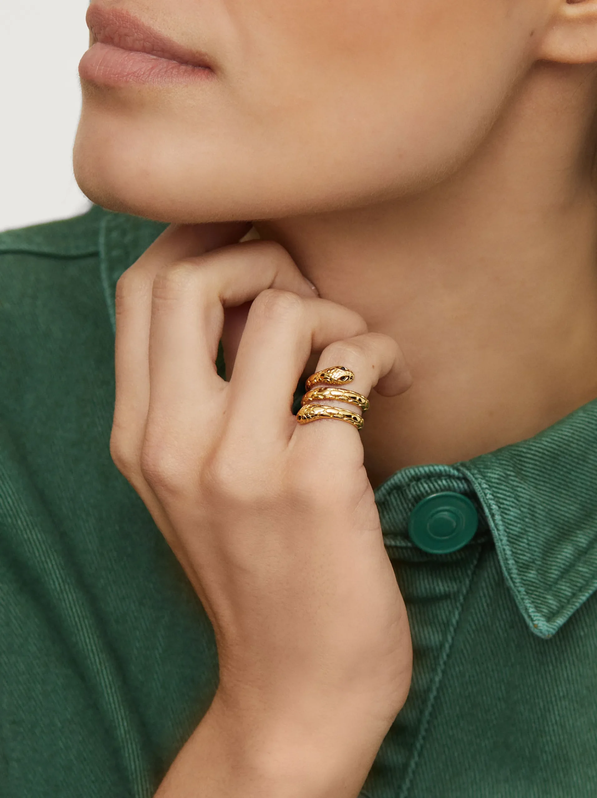 Pinky Finger Stainless Steel Snake Ring|Parfois Sale