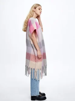 Poncho With Fringes|Parfois Store