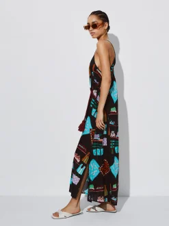 Printed Cotton Dress|Parfois Sale