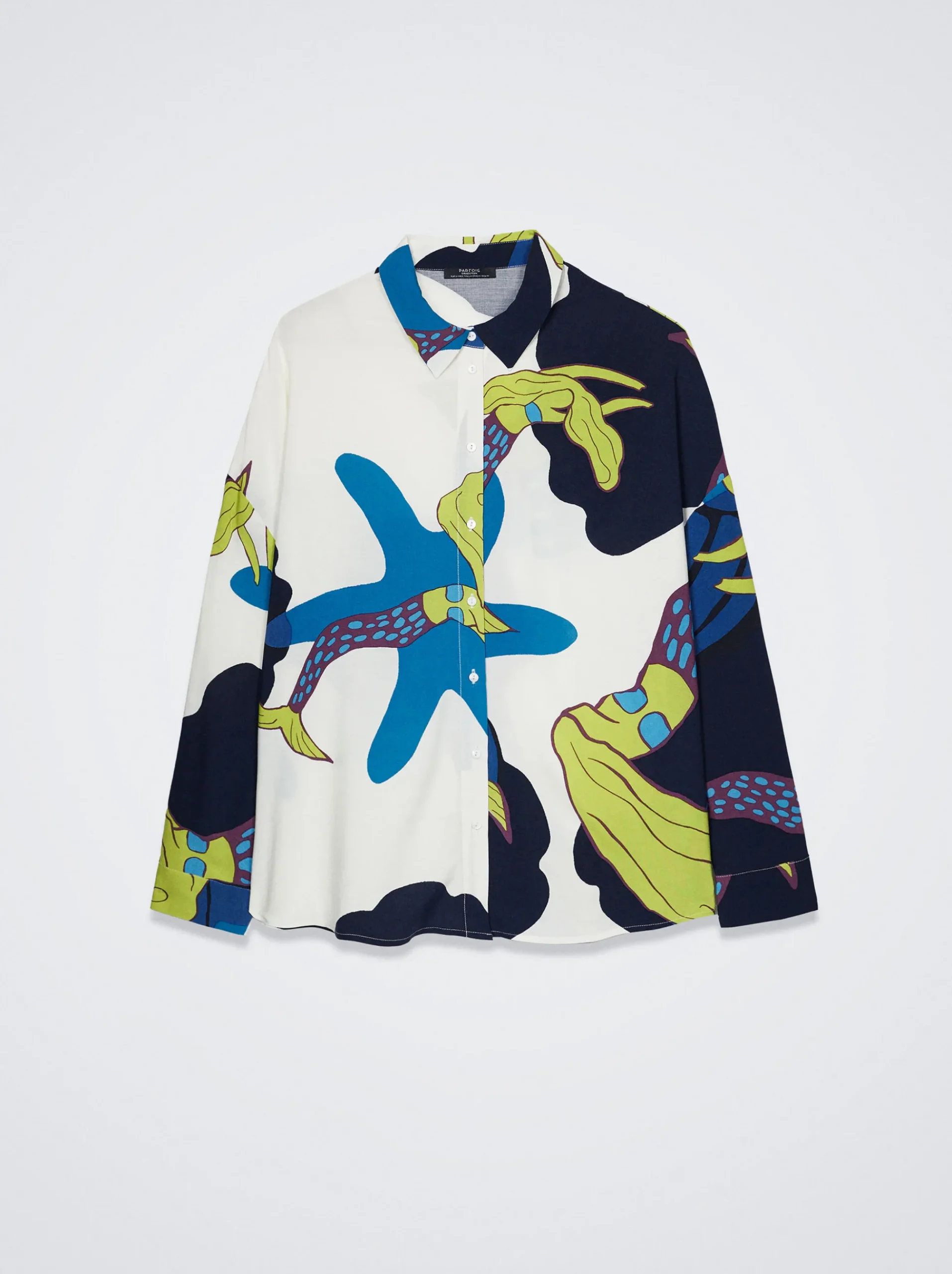 Printed Loose-Fitting Shirt|Parfois Fashion