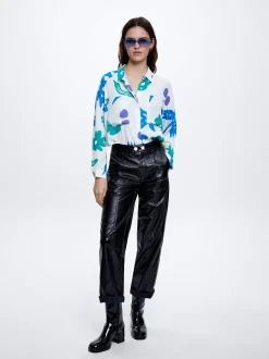 Printed Shirt With Pockets|Parfois Shop