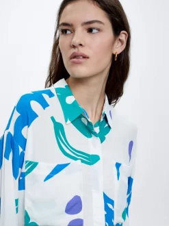 Printed Shirt With Pockets|Parfois Shop