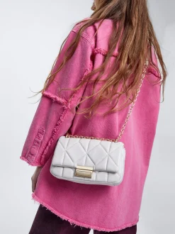 Quilted Crossbody Bag With Chain|Parfois Online
