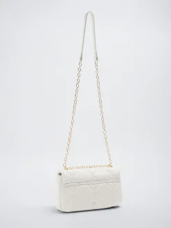 Quilted Crossbody Bag With Chain|Parfois Online