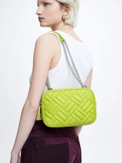 Quilted Crossbody Bag With Chain|Parfois Store