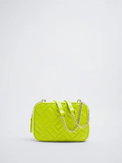 Quilted Crossbody Bag With Chain|Parfois Store