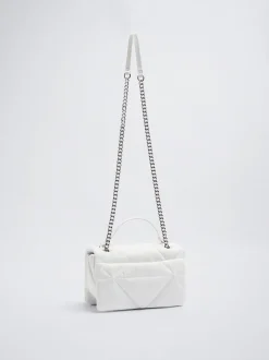 Quilted Crossbody Bag With Chain|Parfois Discount