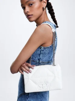 Quilted Crossbody Bag With Chain|Parfois Flash Sale