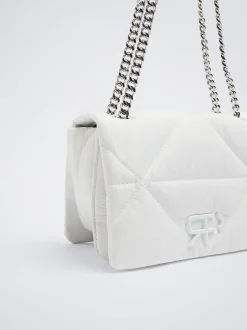 Quilted Crossbody Bag With Chain|Parfois Flash Sale