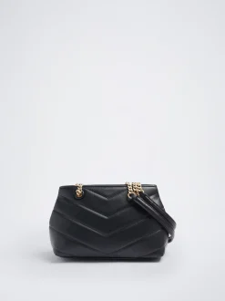 Quilted Crossbody Bag With Chain|Parfois New