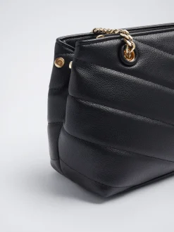 Quilted Crossbody Bag With Chain|Parfois New
