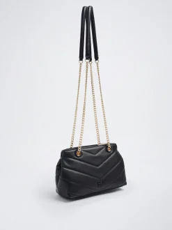 Quilted Crossbody Bag With Chain|Parfois New
