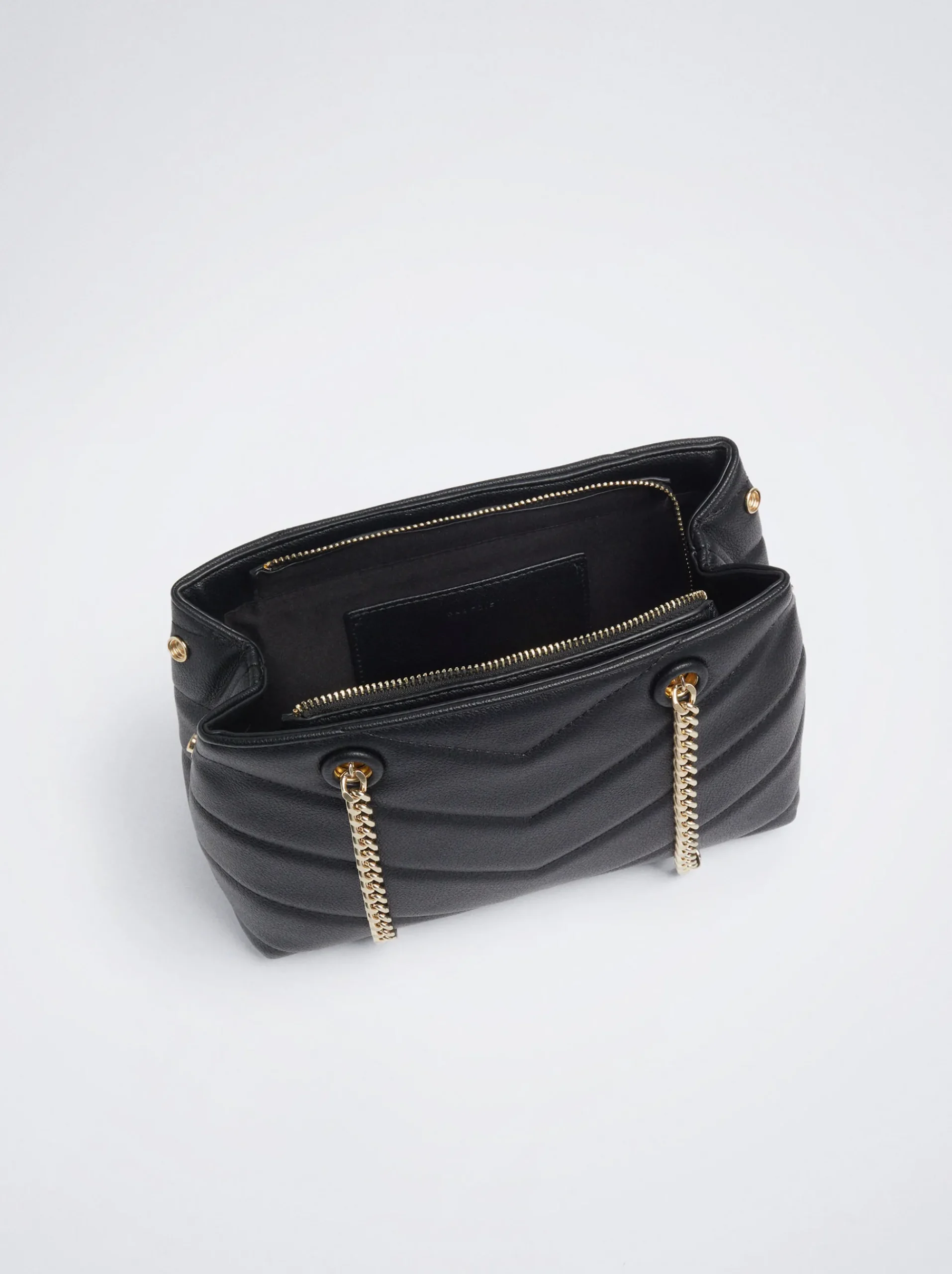 Quilted Crossbody Bag With Chain|Parfois New