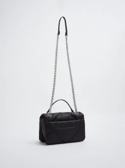 Quilted Crossbody Bag With Chain|Parfois Hot