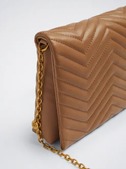 Quilted Crossbody Bag With Chain|Parfois Outlet